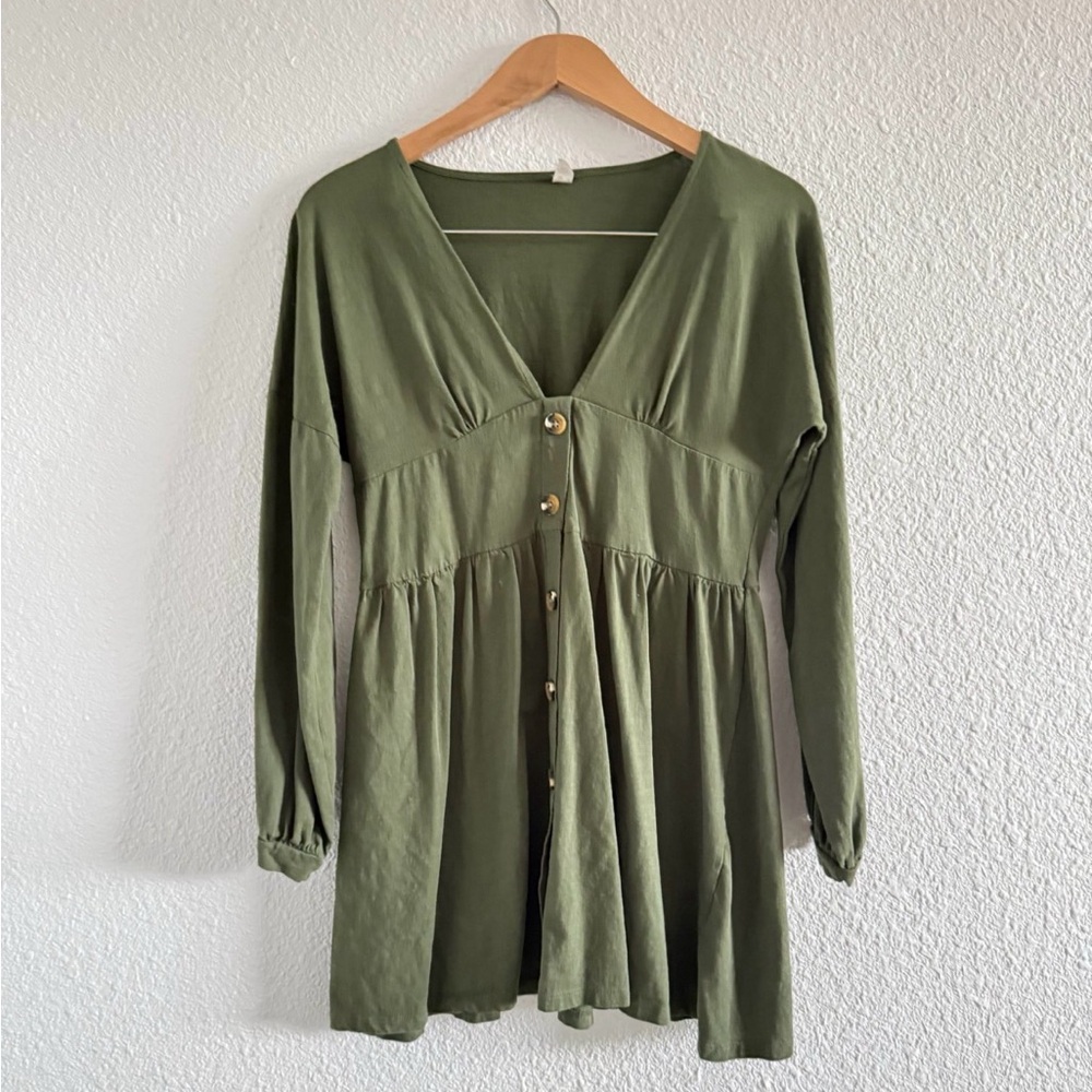 ASOS Button Up Babydoll Mini Dress Size 4